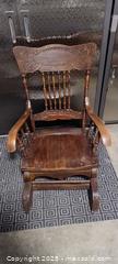 MaxSold Auction: Vintage Solid Wood Spindle Back Rocking Chair - Gananoque (Ontario, Canada) SELLER MANAGED Downsizing Online Auction -  Highway 2 West(STORAGE)                      
