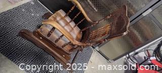 MaxSold Auction: Vintage Solid Wood Spindle Back Rocking Chair - Gananoque (Ontario, Canada) SELLER MANAGED Downsizing Online Auction -  Highway 2 West(STORAGE)                      