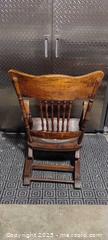 MaxSold Auction: Vintage Solid Wood Spindle Back Rocking Chair - Gananoque (Ontario, Canada) SELLER MANAGED Downsizing Online Auction -  Highway 2 West(STORAGE)                      