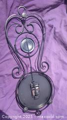 MaxSold Auction: Wall Clock with Pendulum, Decorative Scroll Metal Frame - Gananoque (Ontario, Canada) SELLER MANAGED Downsizing Online Auction -  Highway 2 West(STORAGE)                      