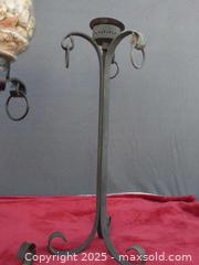 MaxSold Auction: Wrought Iron Tabletop Candle Holder with Hooks, 27 in, Black - Gananoque (Ontario, Canada) SELLER MANAGED Downsizing Online Auction -  Highway 2 West(STORAGE)                      