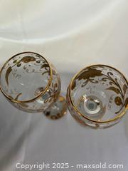 MaxSold Auction: Hand painted wine glasses with gold detailing - London (Ontario, Canada) SELLER MANAGED Downsizing Online Auction -  Charlotte Street