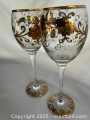 MaxSold Auction: Hand painted wine glasses with gold detailing - London (Ontario, Canada) SELLER MANAGED Downsizing Online Auction -  Charlotte Street