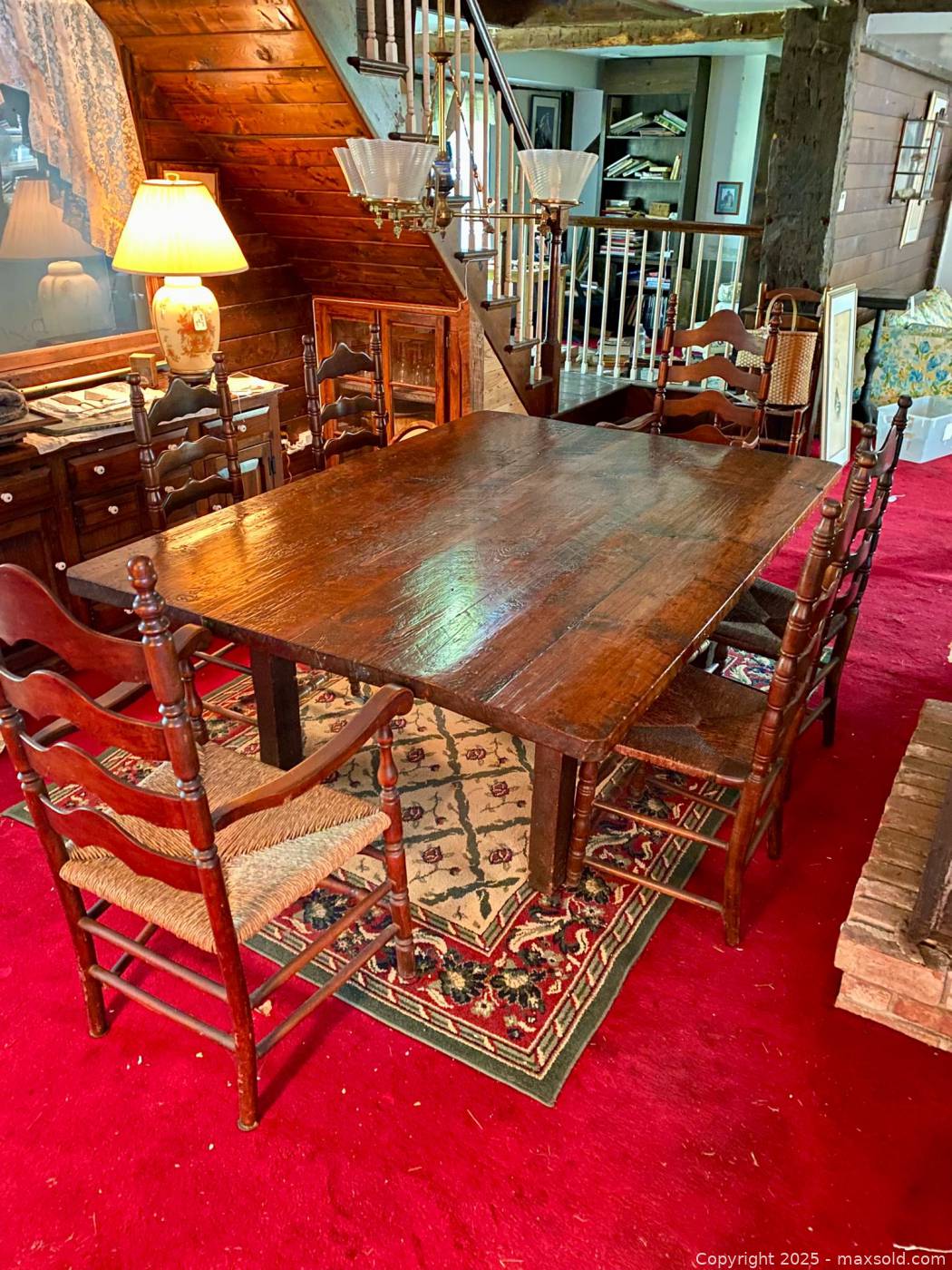 Curated visual reference: Picture Idea: Wood Dining Table Set With 6 Chairs Farmhouse Style