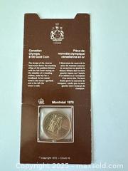 MaxSold Auction: 1976 Gold Olympic Coin  - Toronto (Ontario, Canada) SELLER MANAGED Downsizing Online Auction -  Wicksteed Avenue (STORAGE)                