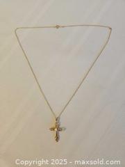 MaxSold Auction: 10K Gold Necklace with Cross Pendant - Russell (Ontario, Canada) SELLER MANAGED Downsizing Online Auction - George Street