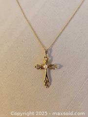 MaxSold Auction: 10K Gold Necklace with Cross Pendant - Russell (Ontario, Canada) SELLER MANAGED Downsizing Online Auction - George Street