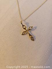 MaxSold Auction: 10K Gold Necklace with Cross Pendant - Russell (Ontario, Canada) SELLER MANAGED Downsizing Online Auction - George Street