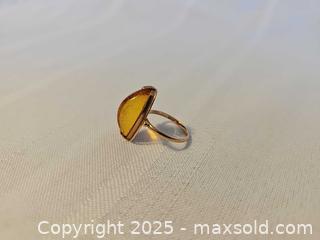 MaxSold Auction: Baltic Amber and Rose Gold Ring - Russell (Ontario, Canada) SELLER MANAGED Downsizing Online Auction - George Street