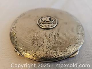 MaxSold Auction: Large Antique Silver Powder Compact - Russell (Ontario, Canada) SELLER MANAGED Downsizing Online Auction - George Street