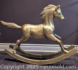 MaxSold Auction: Large Brass Rocking Horse - Ottawa (Ontario, Canada) SELLER MANAGED Estate Sale Online Auction - Adam Baker Way