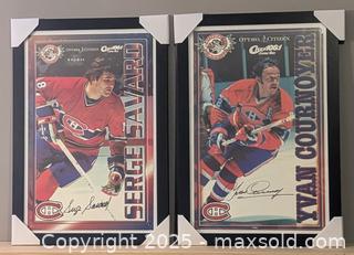 MaxSold Auction: Serge Savard &#38; Yvan Cournoyer Autographed Montréal Canadiens Framed Posters – Pair – 13&#34; × 20&#34; Each - Ottawa (Ontario, Canada) SELLER MANAGED Estate Sale Online Auction - Adam Baker Way