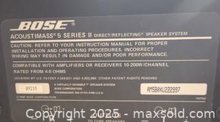 MaxSold Auction: Yamaha HTR-6260 AV Receiver with Bose Acoustimass 5 Series II Speaker System – Tested &#38; Working - Ottawa (Ontario, Canada) SELLER MANAGED Estate Sale Online Auction - Adam Baker Way
