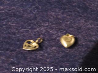MaxSold Auction: **14K Gold Filigree Sapphire Heart Pendant/Charms** - Colorado Springs (Colorado, USA) SELLER MANAGED Estate Sale Online Auction - Mcnichols Court (CONDO)                  