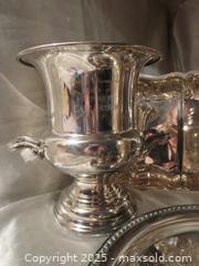 MaxSold Auction: **KENT Silversmiths Large Vintage Silver Plate Champagne Ice Bucket Championship Golf Trophy**  - Colorado Springs (Colorado, USA) SELLER MANAGED Estate Sale Online Auction - Mcnichols Court (CONDO)                  