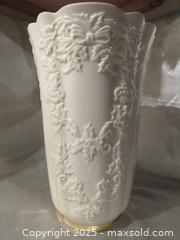 MaxSold Auction: **Lenox HOLIDAY HOSTESS Embossed Floral Gold Trim Large Centerpiece Vase**  - Colorado Springs (Colorado, USA) SELLER MANAGED Estate Sale Online Auction - Mcnichols Court (CONDO)                  