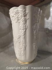 MaxSold Auction: **Lenox HOLIDAY HOSTESS Embossed Floral Gold Trim Large Centerpiece Vase**  - Colorado Springs (Colorado, USA) SELLER MANAGED Estate Sale Online Auction - Mcnichols Court (CONDO)                  