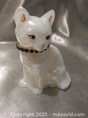 MaxSold Auction: **Signed Fenton Glass Cat Kitten Opalescent Iridescent Red Ruby Collar ** - Colorado Springs (Colorado, USA) SELLER MANAGED Estate Sale Online Auction - Mcnichols Court (CONDO)                  