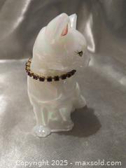 MaxSold Auction: **Signed Fenton Glass Cat Kitten Opalescent Iridescent Red Ruby Collar ** - Colorado Springs (Colorado, USA) SELLER MANAGED Estate Sale Online Auction - Mcnichols Court (CONDO)                  