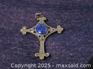 MaxSold Auction: **Sterling Silver Lapis Cross** - Colorado Springs (Colorado, USA) SELLER MANAGED Estate Sale Online Auction - Mcnichols Court (CONDO)                  