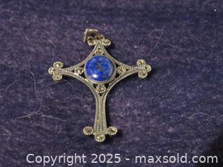 MaxSold Auction: **Sterling Silver Lapis Cross** - Colorado Springs (Colorado, USA) SELLER MANAGED Estate Sale Online Auction - Mcnichols Court (CONDO)                  