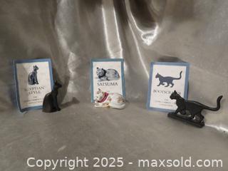 MaxSold Auction: **Vintage Franklin Mint Curio Cabinet Cat Collection** - Colorado Springs (Colorado, USA) SELLER MANAGED Estate Sale Online Auction - Mcnichols Court (CONDO)                  