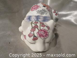 MaxSold Auction: **Vintage White Chinese Porcelain Sleeping Cat, with Floral Hand Painted Details** - Colorado Springs (Colorado, USA) SELLER MANAGED Estate Sale Online Auction - Mcnichols Court (CONDO)                  