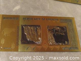 MaxSold Auction: **Zimbabwe One Hundred Trillion Dollars Gold Foil Banknotes** - Colorado Springs (Colorado, USA) SELLER MANAGED Estate Sale Online Auction - Mcnichols Court (CONDO)                  