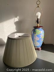 MaxSold Auction: Ceramic Fish Lamp with Silk Restoration Hardware Shade - Hamilton (Ontario, Canada) SELLER MANAGED Downsizing Online Auction - Napier Street