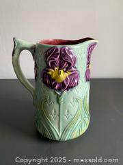 MaxSold Auction: French Art Nouveau Majolica Pitcher - Hamilton (Ontario, Canada) SELLER MANAGED Downsizing Online Auction - Napier Street