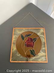 MaxSold Auction: Large Vintage Stained Glass with Copper Frame - Hamilton (Ontario, Canada) SELLER MANAGED Downsizing Online Auction - Napier Street