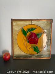 MaxSold Auction: Large Vintage Stained Glass with Copper Frame - Hamilton (Ontario, Canada) SELLER MANAGED Downsizing Online Auction - Napier Street