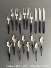 MaxSold Auction: Vintage Black Handle Stainless Cutlery Lot - Hamilton (Ontario, Canada) SELLER MANAGED Downsizing Online Auction - Napier Street