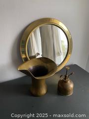 MaxSold Auction: Vintage Brass Lot - Mirror, Vase and Spritzer - Hamilton (Ontario, Canada) SELLER MANAGED Downsizing Online Auction - Napier Street