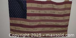 MaxSold Auction: American Flag Quilted Cotton Throw with Hanging Sleeve - Plainville (Massachusetts, USA) SELLER MANAGED Downsizing Online Auction -  West Bacon Street