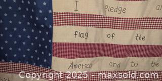 MaxSold Auction: American Flag Quilted Cotton Throw with Hanging Sleeve - Plainville (Massachusetts, USA) SELLER MANAGED Downsizing Online Auction -  West Bacon Street