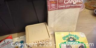 MaxSold Auction: Craft Supplies Lot with Latch-Hook Canvas & Paint Set - Plainville (Massachusetts, USA) SELLER MANAGED Downsizing Online Auction -  West Bacon Street