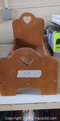 MaxSold Auction: Decorative Wooden Doll Cradle with Heart Cutout - Plainville (Massachusetts, USA) SELLER MANAGED Downsizing Online Auction -  West Bacon Street