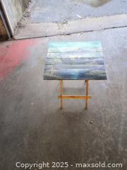 MaxSold Auction: Hand painted table 18 inches tall  17 x16 wide - Plainville (Massachusetts, USA) SELLER MANAGED Downsizing Online Auction -  West Bacon Street