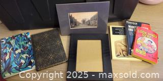 MaxSold Auction: Lot of ~7 Books, Notebooks, 5x7 Faux Leather Frame & Ephemera - Plainville (Massachusetts, USA) SELLER MANAGED Downsizing Online Auction -  West Bacon Street