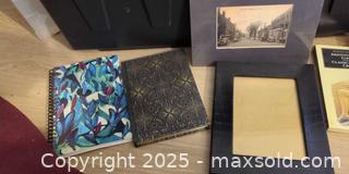 MaxSold Auction: Lot of ~7 Books, Notebooks, 5x7 Faux Leather Frame & Ephemera - Plainville (Massachusetts, USA) SELLER MANAGED Downsizing Online Auction -  West Bacon Street