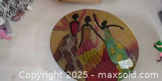 MaxSold Auction: Round Multicolor Decorative Wall Plate with Dancing Figures - Plainville (Massachusetts, USA) SELLER MANAGED Downsizing Online Auction -  West Bacon Street