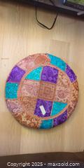 MaxSold Auction: Round Multicolor Patchwork Meditation Cushion, 18–20 in - Plainville (Massachusetts, USA) SELLER MANAGED Downsizing Online Auction -  West Bacon Street