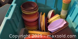 MaxSold Auction: Tupperware Assorted Plastic Bowls, Lids & Stacking Cups (30–40 pcs) - Plainville (Massachusetts, USA) SELLER MANAGED Downsizing Online Auction -  West Bacon Street