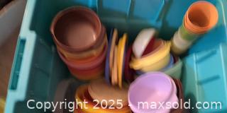 MaxSold Auction: Tupperware Assorted Plastic Bowls, Lids & Stacking Cups (30–40 pcs) - Plainville (Massachusetts, USA) SELLER MANAGED Downsizing Online Auction -  West Bacon Street