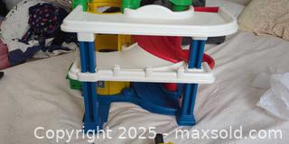 MaxSold Auction: Vintage 2006 Fisher Price Little People Chunky Parking Garage Car Ramp  - Plainville (Massachusetts, USA) SELLER MANAGED Downsizing Online Auction -  West Bacon Street