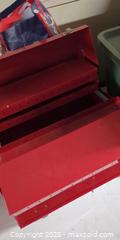 MaxSold Auction: Vintage Husky Red Metal Cantilever Toolbox - Plainville (Massachusetts, USA) SELLER MANAGED Downsizing Online Auction -  West Bacon Street