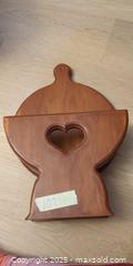 MaxSold Auction: Wooden Paper Plate Holder with Heart Cutout - Plainville (Massachusetts, USA) SELLER MANAGED Downsizing Online Auction -  West Bacon Street