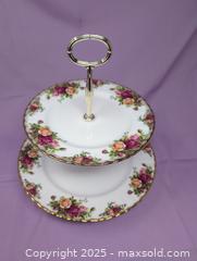 MaxSold Auction: Old Country Roses Two-tier Sweets Stand - Ottawa (Ontario, Canada) SELLER MANAGED Downsizing Online Auction - Didsbury Road (STORAGE)