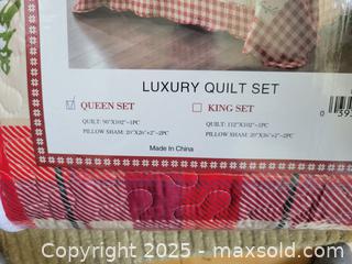 MaxSold Auction: Queen Size Christmas Quilt Set NIP - Ottawa (Ontario, Canada) SELLER MANAGED Downsizing Online Auction - Didsbury Road (STORAGE)